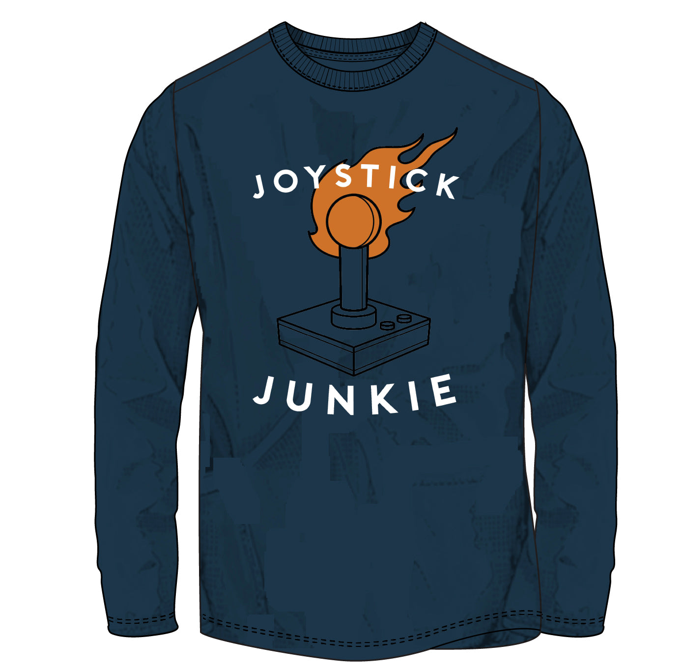 Joystick Junkie Fire - Long Sleeved Tee