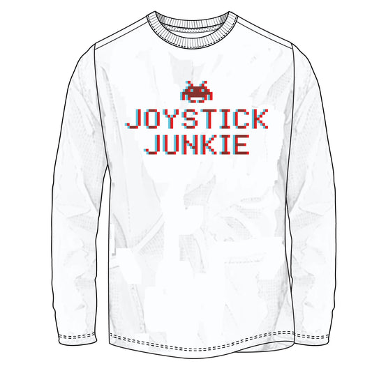 Joystick Junkie Space Invader - Long Sleeved Tee